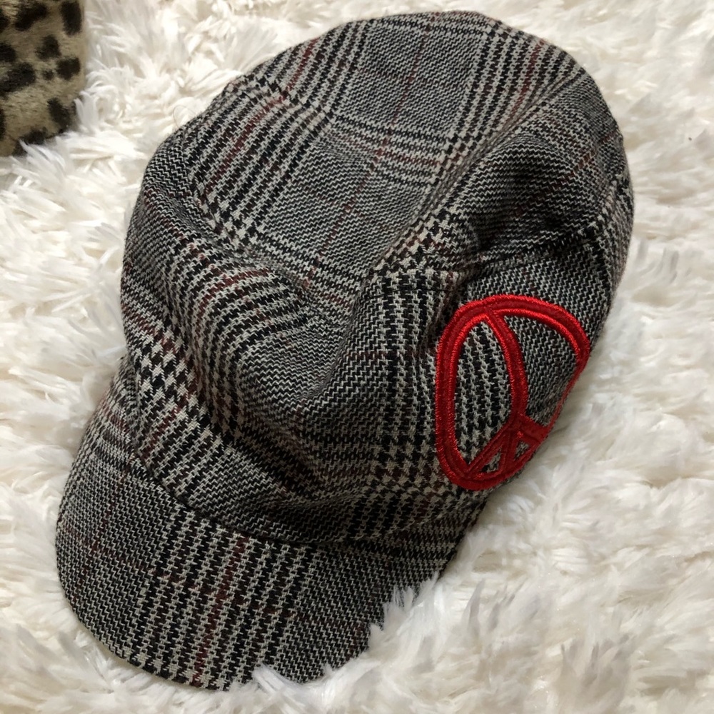 3 for $15 sale! Peace symbol hat! So cute on Especially a Red scarf 🧣